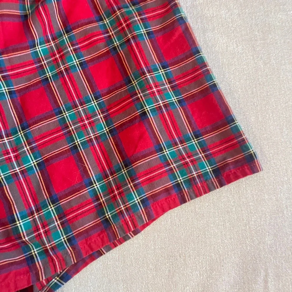 VTG Hanes Cotton Full Cut Boxer Short Mens Large Boxers Comfort Flex Red Plaid